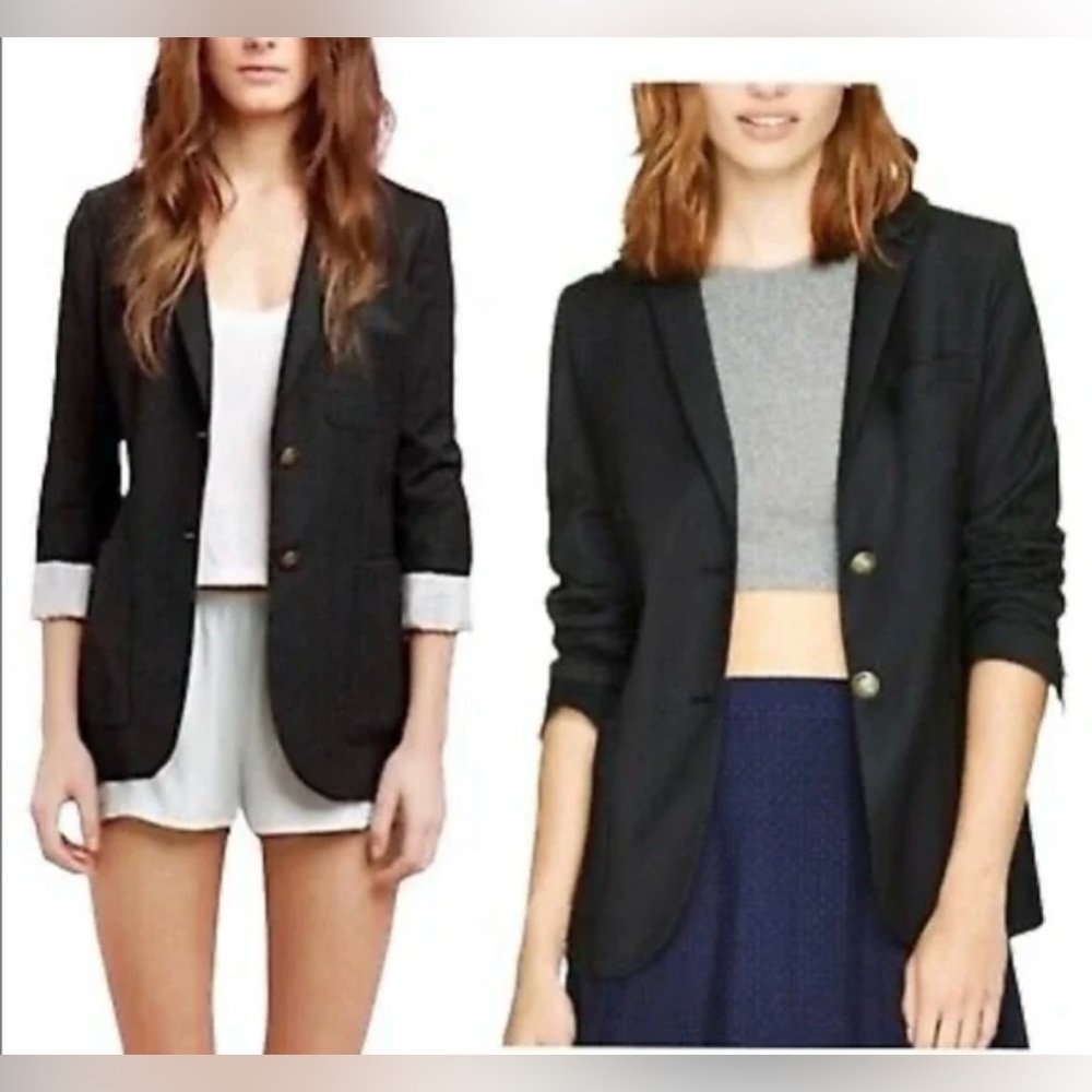 ARITZIA Talula Exeter Boyfriend RollSleeve Dark Navy  Blazer Womens SZ 4 EUC -🍂​